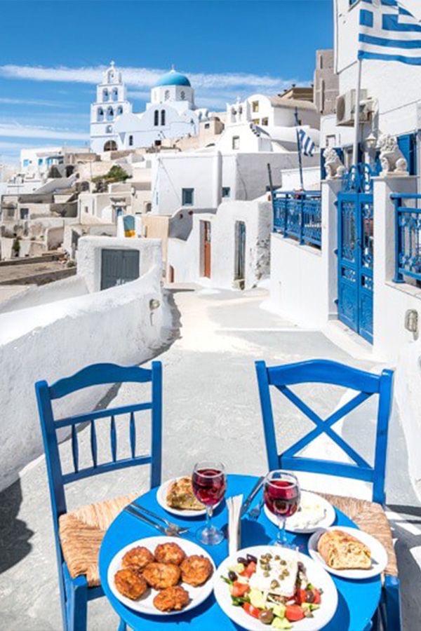 Greek island village